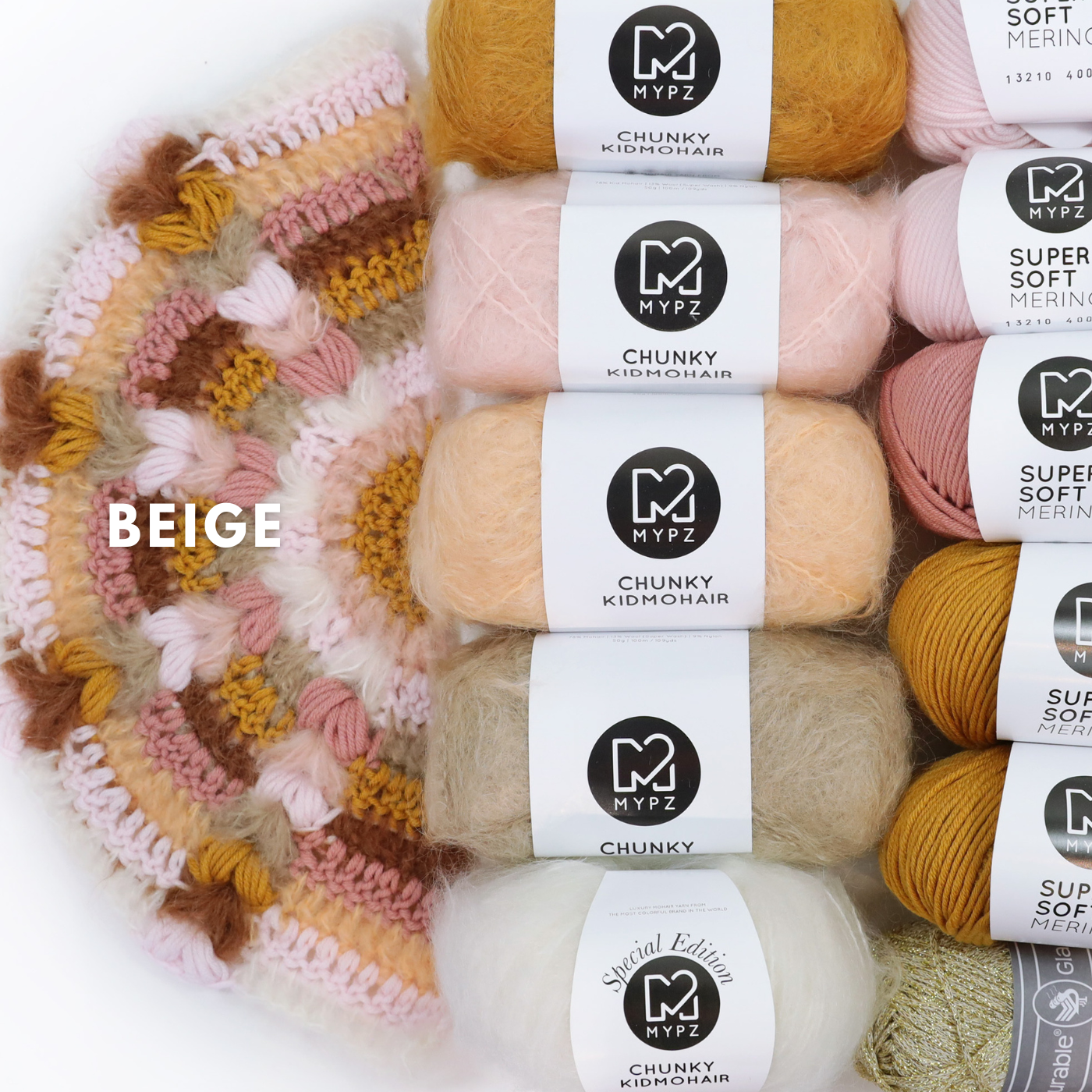 Crochet kit - MYPZ Boho shawl CROCHET ALONG (ENG-NL-DE-FR-ES)