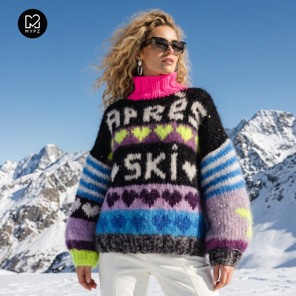 Stickpaket - MYPZ Chunky Mohair Pullover Après Spark No.9 (ENG-DE-NL-ES-FR-IT-DA-SV-NO)