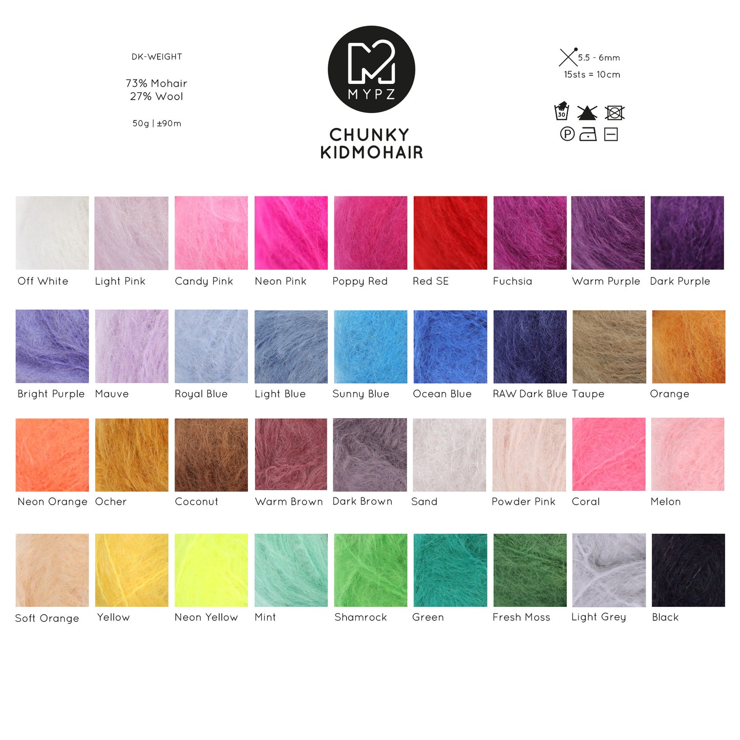 Design your own kit - Knitting kit MYPZ Light Mohair Cardigan striped No10 (ENG-NL-DE-FR-ES)