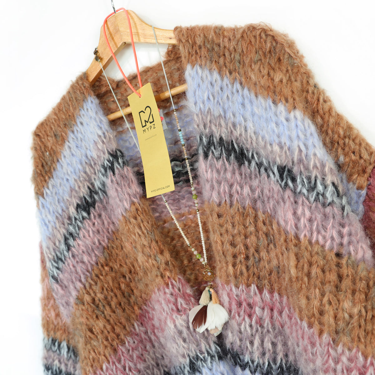 MYPZ Chunky Mohair-kofta Walnut No15