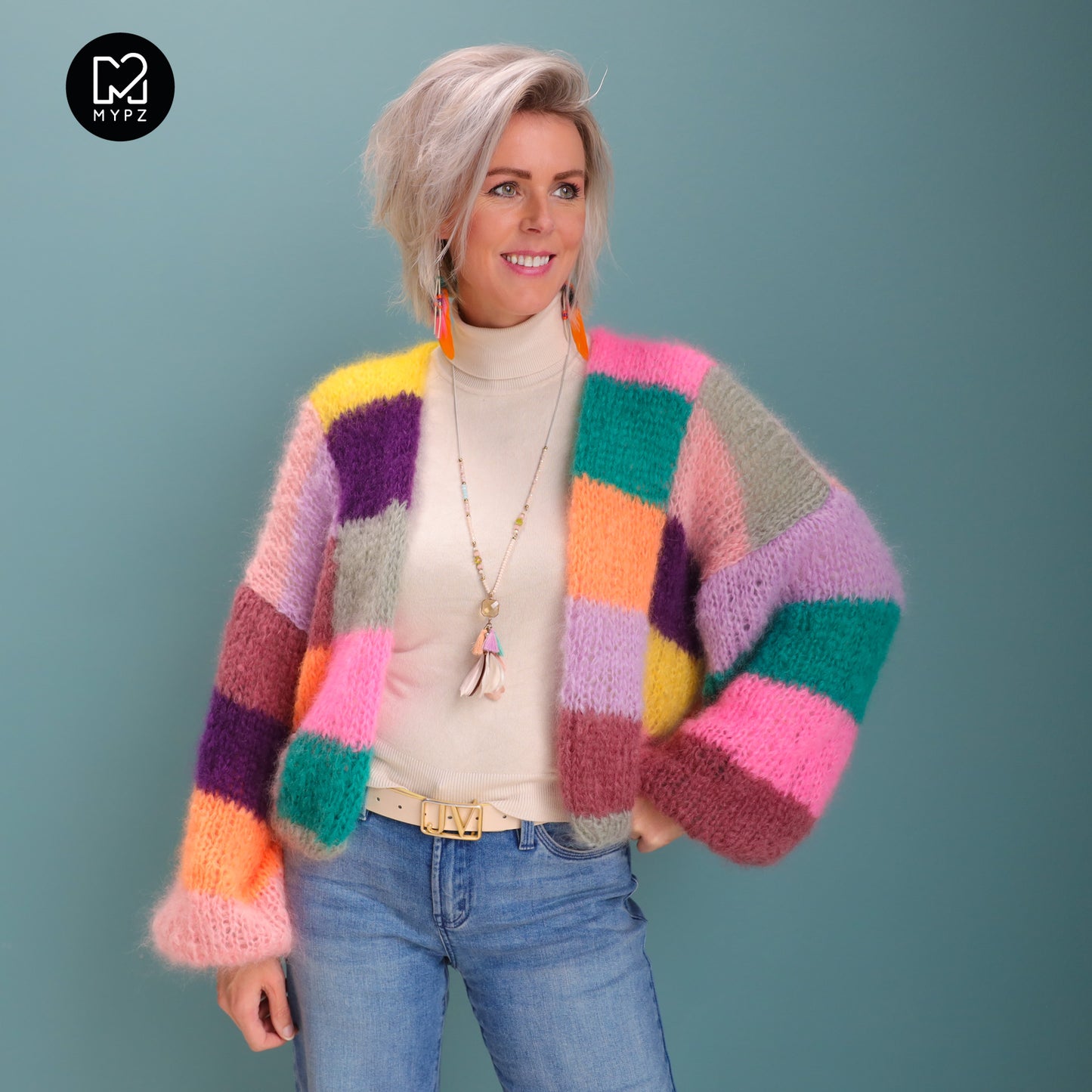 Knitting kit – MYPZ Short Light Mohair Cardigan Harper No10 (ENG-NL-DE)