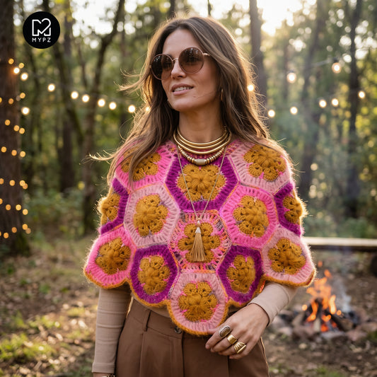 Virkbeskrivning - MYPZ Poncho Pecan (ENG-DE-NL-ES-FR-IT-DA-SV-NO)