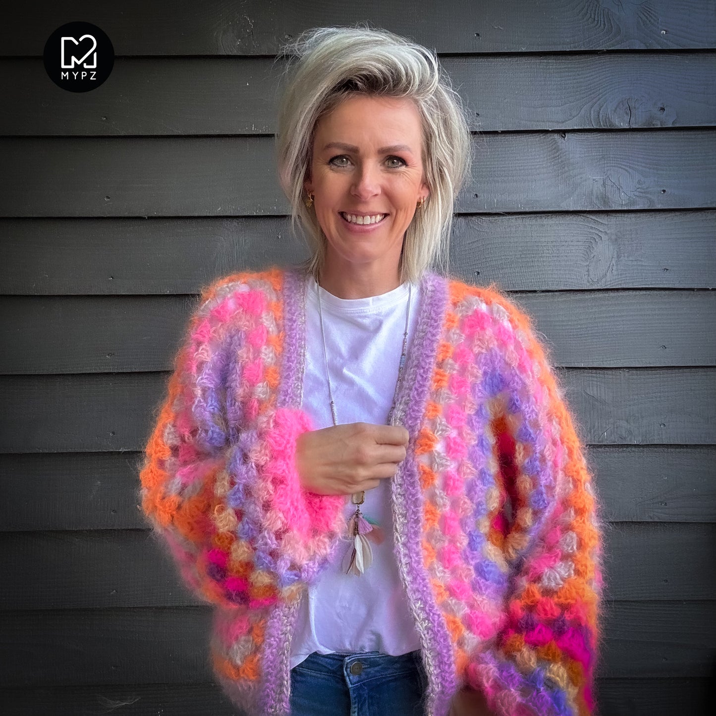 MYPZ Chunky Mohair Cardigan Pink Vibes