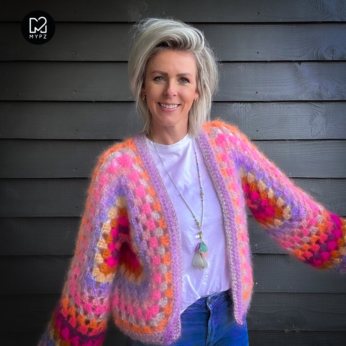 MYPZ Chunky Mohair Cardigan Pink Vibes