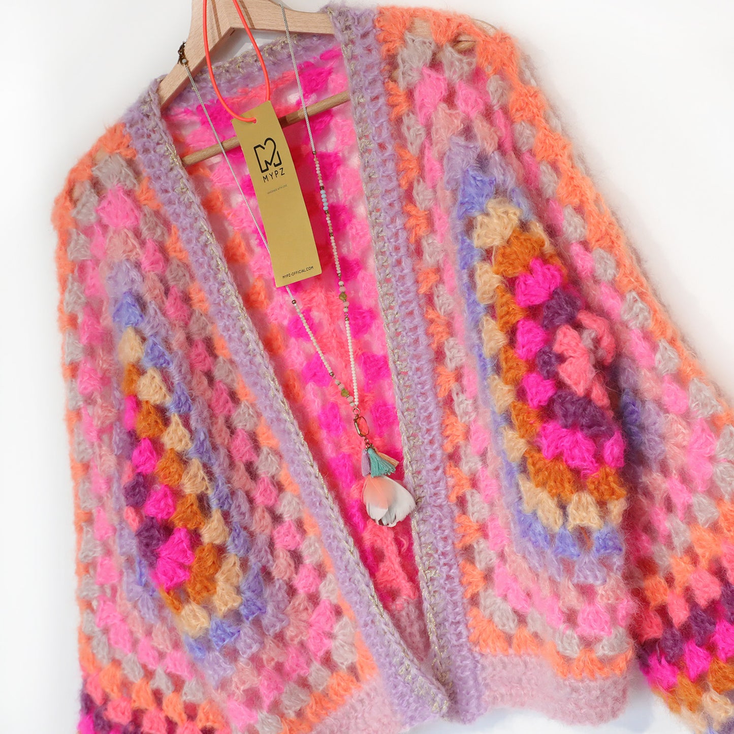Crochet pattern - MYPZ Hexagon Cardigan Pink Vibes (ENG-NL-DE-FR)