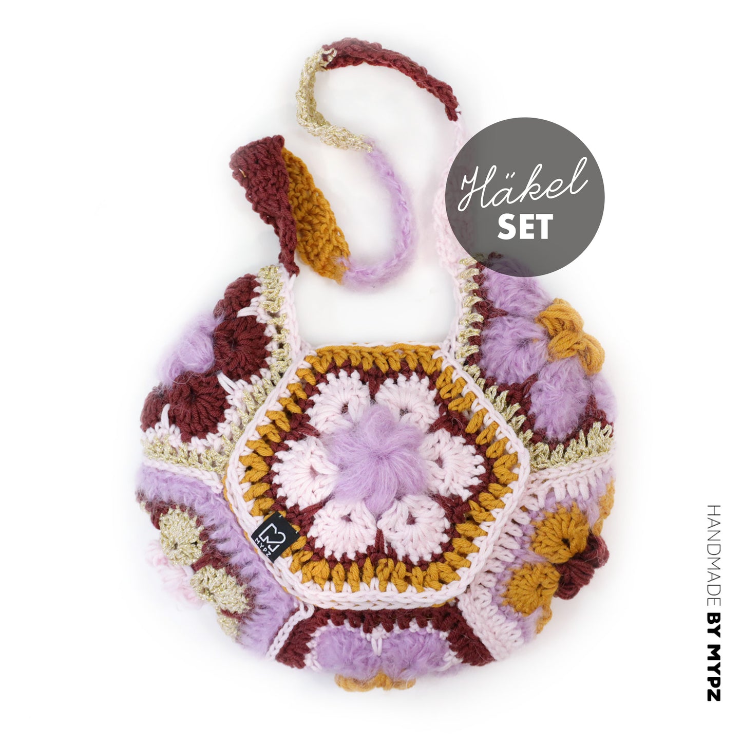 Crochet kit - MYPZ hexagon bag Champagne (ENG-NL-DE)