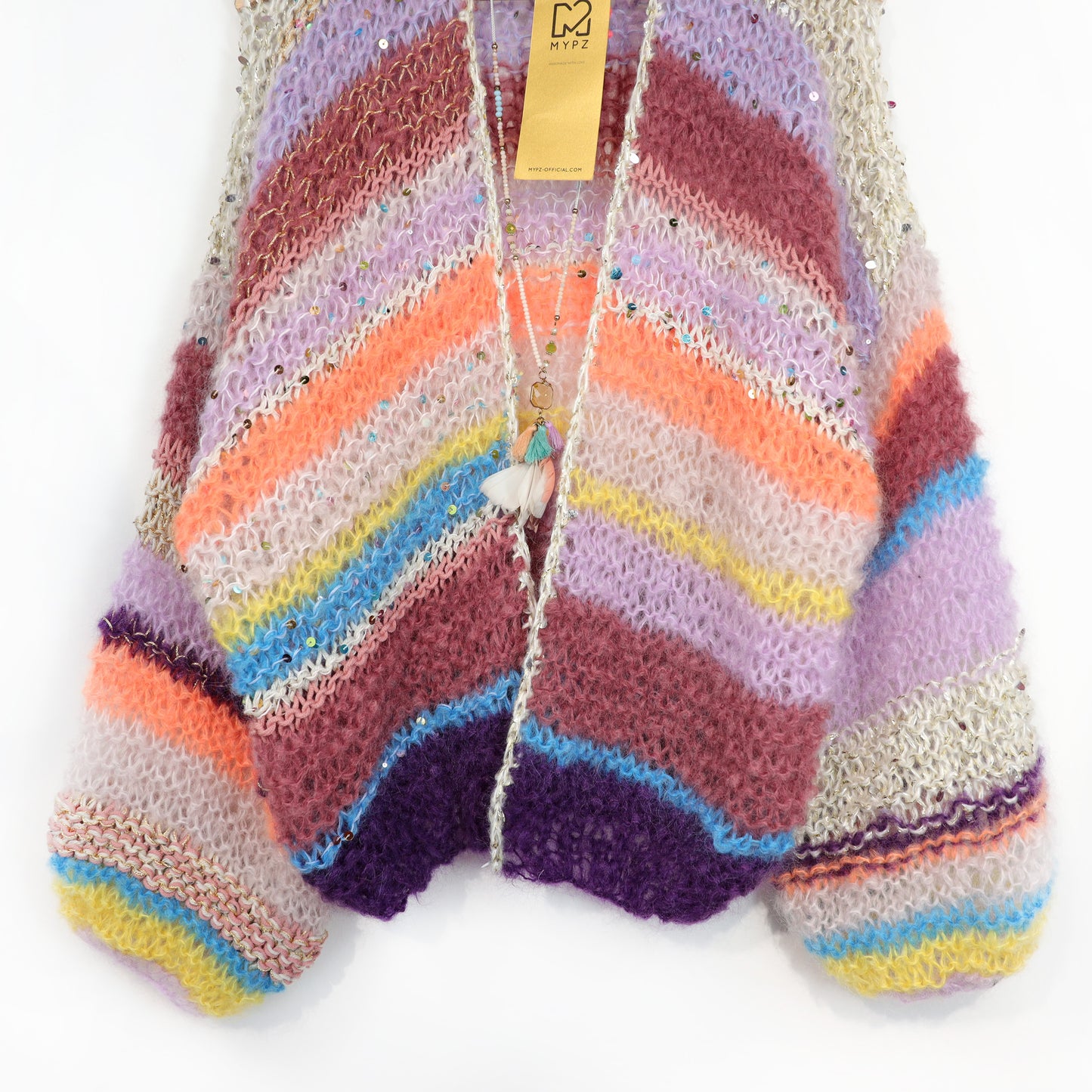 Light Mohair cardigan Mystic pastels