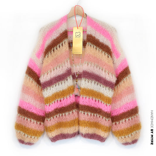 Knitting kit – MYPZ Light Mohair Cardigan Caramel No10 (ENG-NL-DE)
