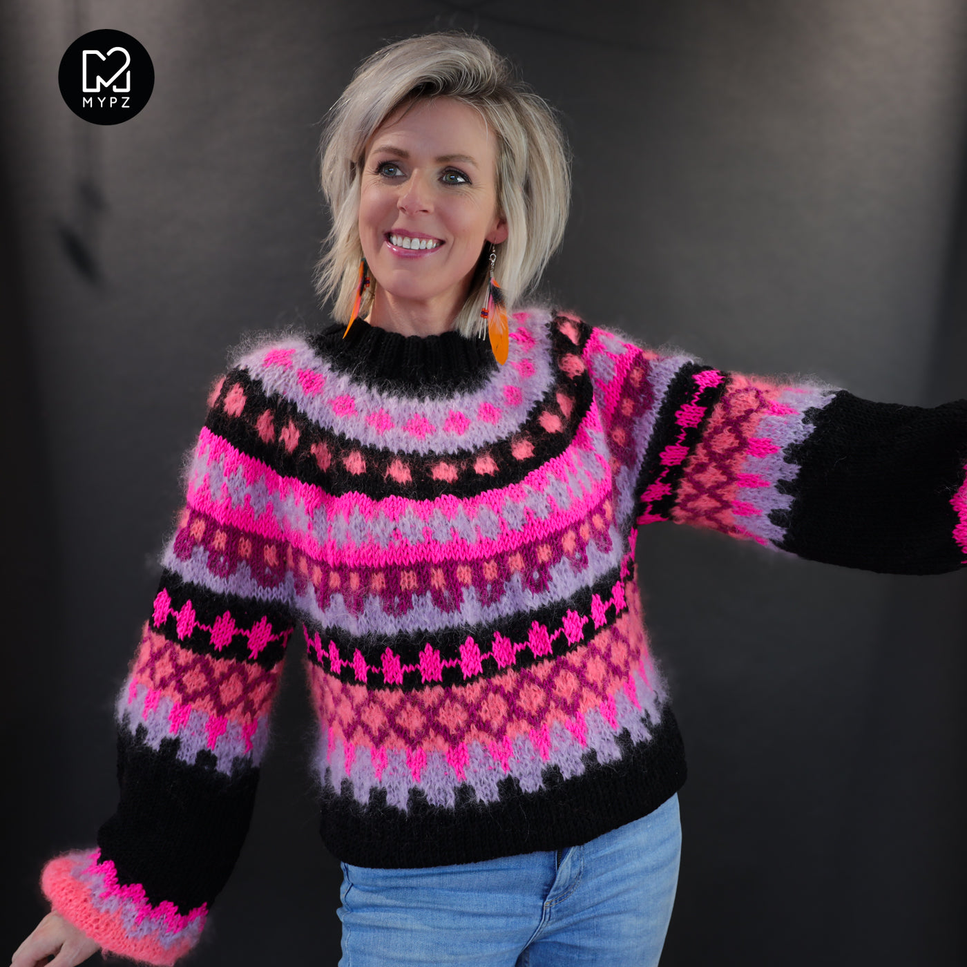 Knitting Kit – MYPZ top-down sweater Ziggy No6 (ENG-NL-DE)