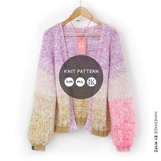 Knit pattern – MYPZ top-down cardigan Fleecy No.9 (ENG-NL)