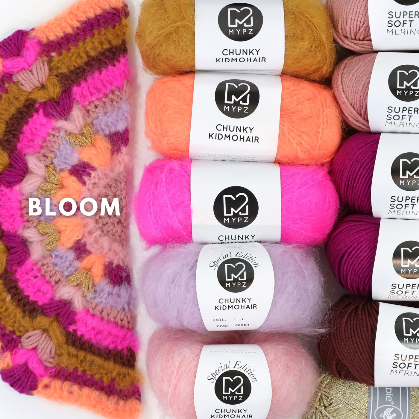Crochet kit - MYPZ Boho shawl CROCHET ALONG (ENG-NL-DE-FR-ES)