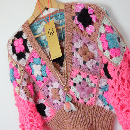 Crochet kit - 3D Flower Top Glory (ENG-NL)