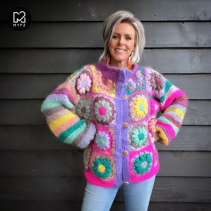 Crochet kit - MYPZ 3D Granny Cardigan Sunflower (ENG-NL)