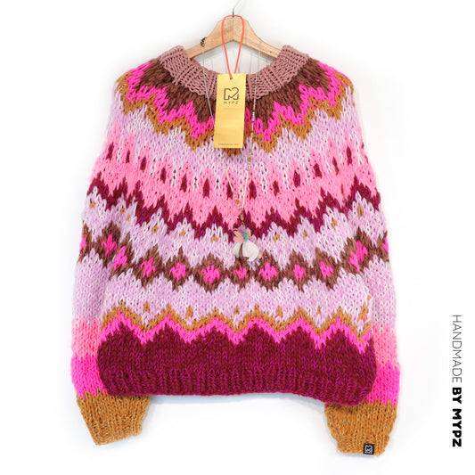 Stickpaket - MYPZ Chunky Topdown alpackapullover Hallon nr 12 (ENG-DE-NL-ES-FR-IT-DA-SV-NO)