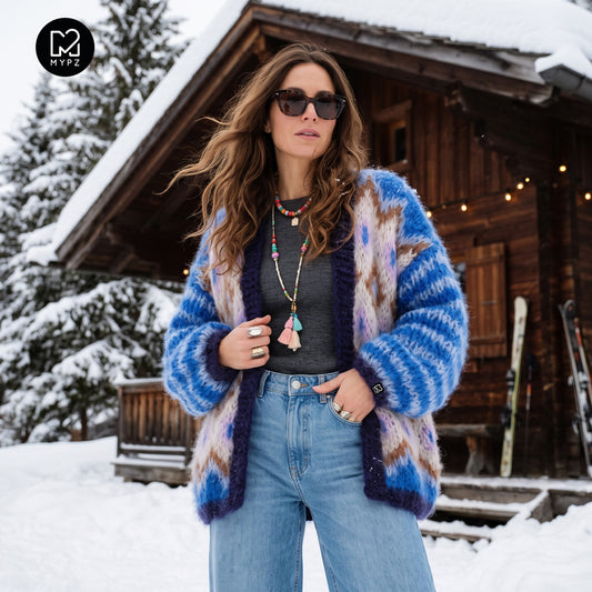 Stickmönster - Chunky Mohair Jacket Alpine Breeze No.12 (ENG-DE-NL-ES-FR-IT-DA-SV-NO)