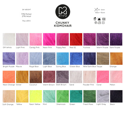 Design your own kit - Knitting kit MYPZ Light Mohair Cardigan striped No10 (ENG-NL-DE-FR-ES)