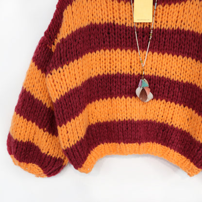 Knitting pattern – MYPZ Chunky Alpaca Pullover Merlot No15 – Beginner (ENG-NL-DE)