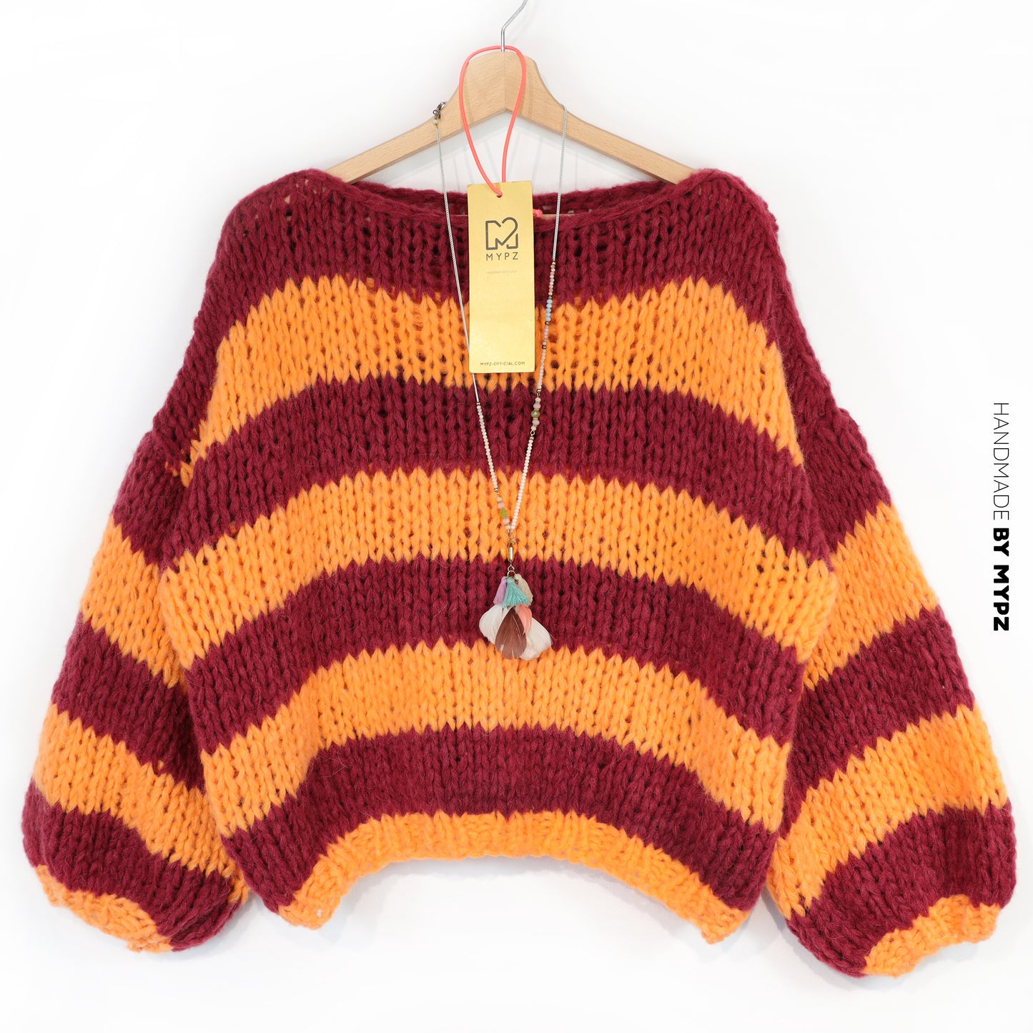 Knitting pattern – MYPZ Chunky Alpaca Pullover Merlot No15 – Beginner (ENG-NL-DE)