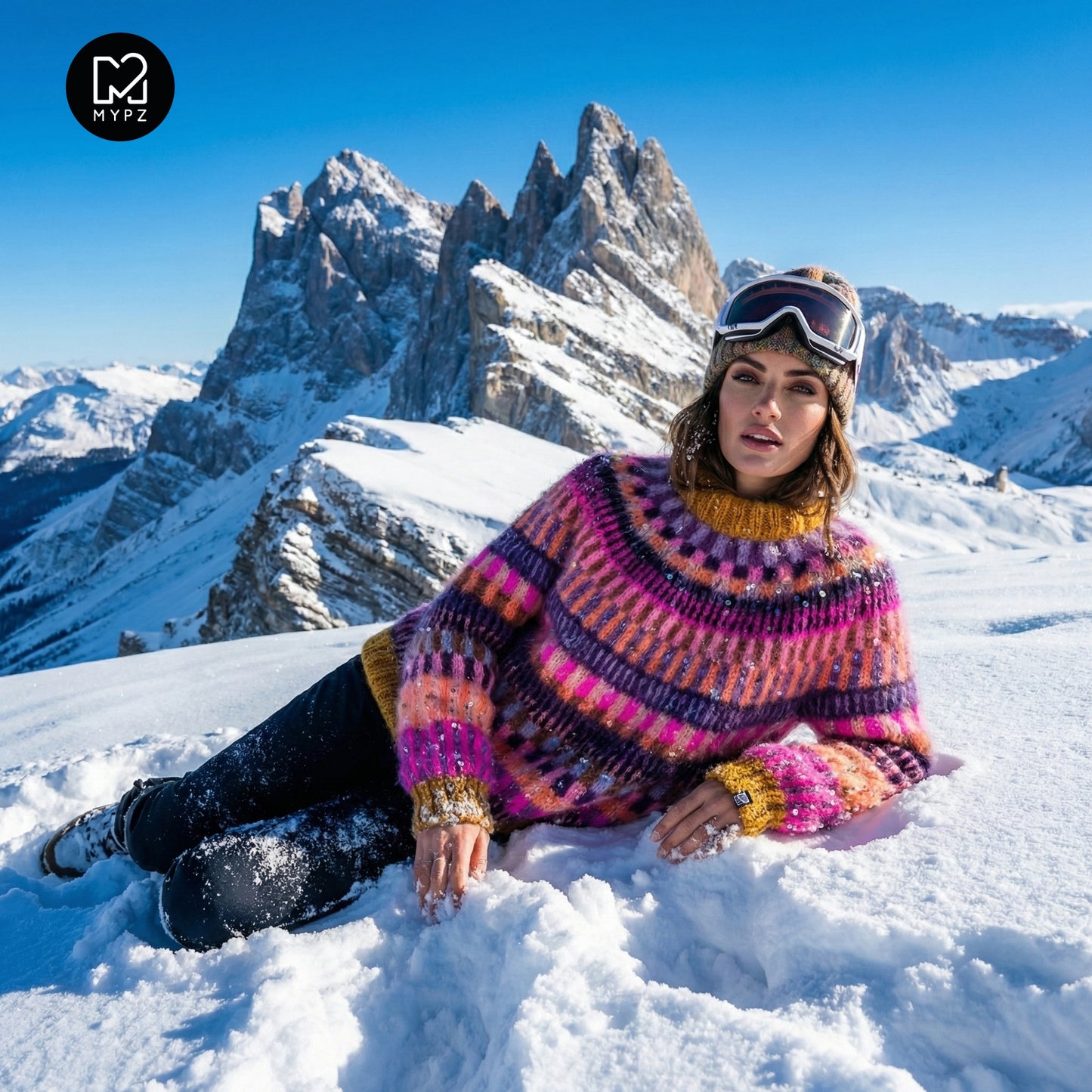 Knit pattern – MYPZ top-down sweater Boho Firefly No6 (ENG-NL-DE)