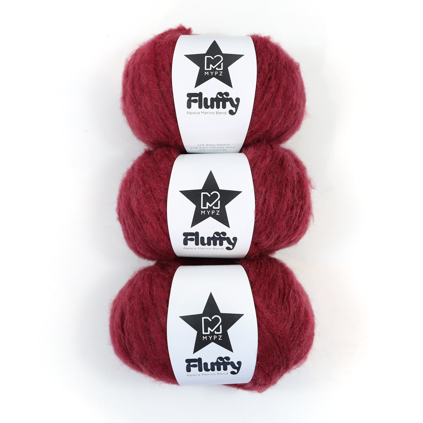 MYPZ Fluffy Burgundy Red
