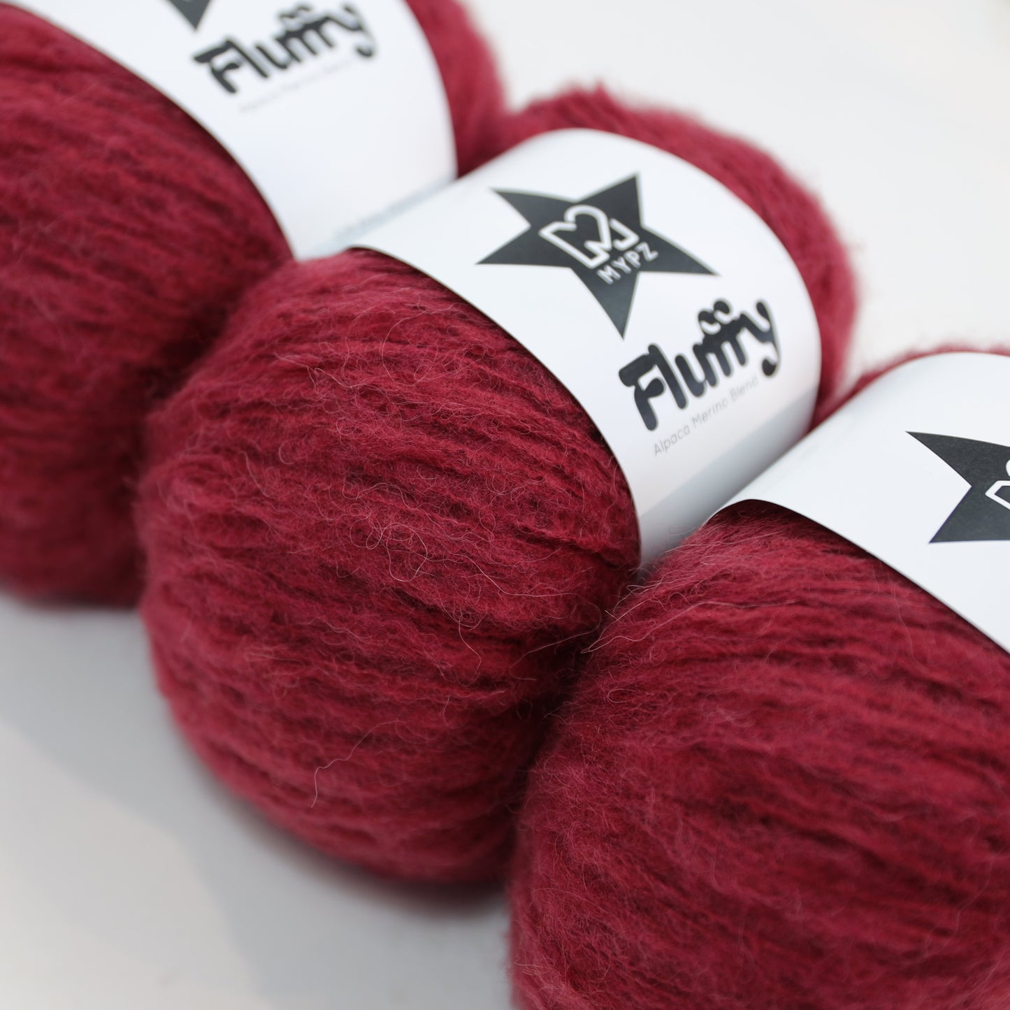 MYPZ Fluffy Burgundy Red