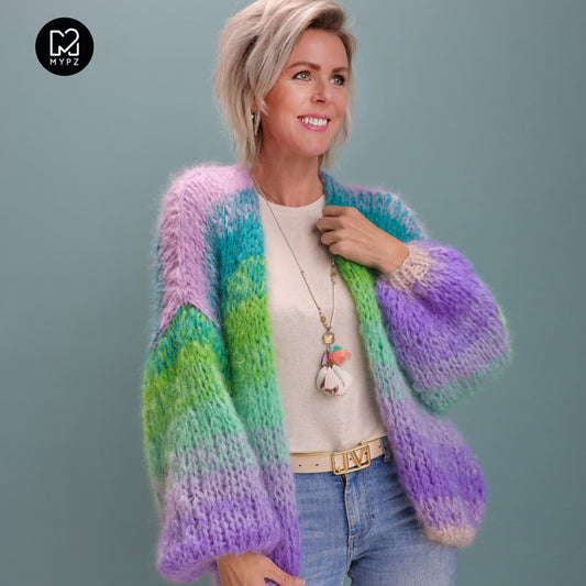 MYPZ Chunky Mohair Cardigan Green Valley