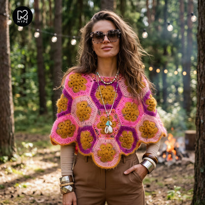 Virkbeskrivning - MYPZ Poncho Pecan (ENG-DE-NL-ES-FR-IT-DA-SV-NO)