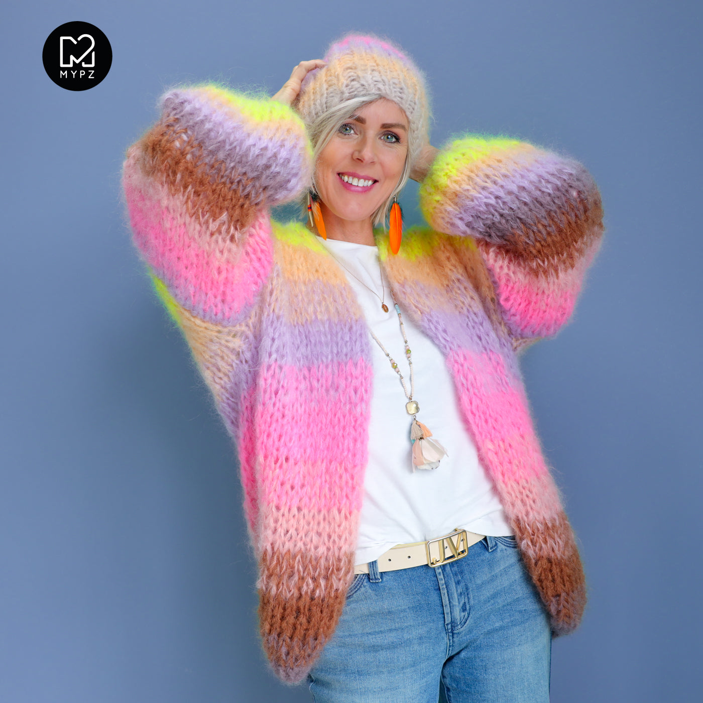 Knitting Kit – MYPZ Chunky Mohair Cardigan Sydney No.15 (ENG-NL-DE)