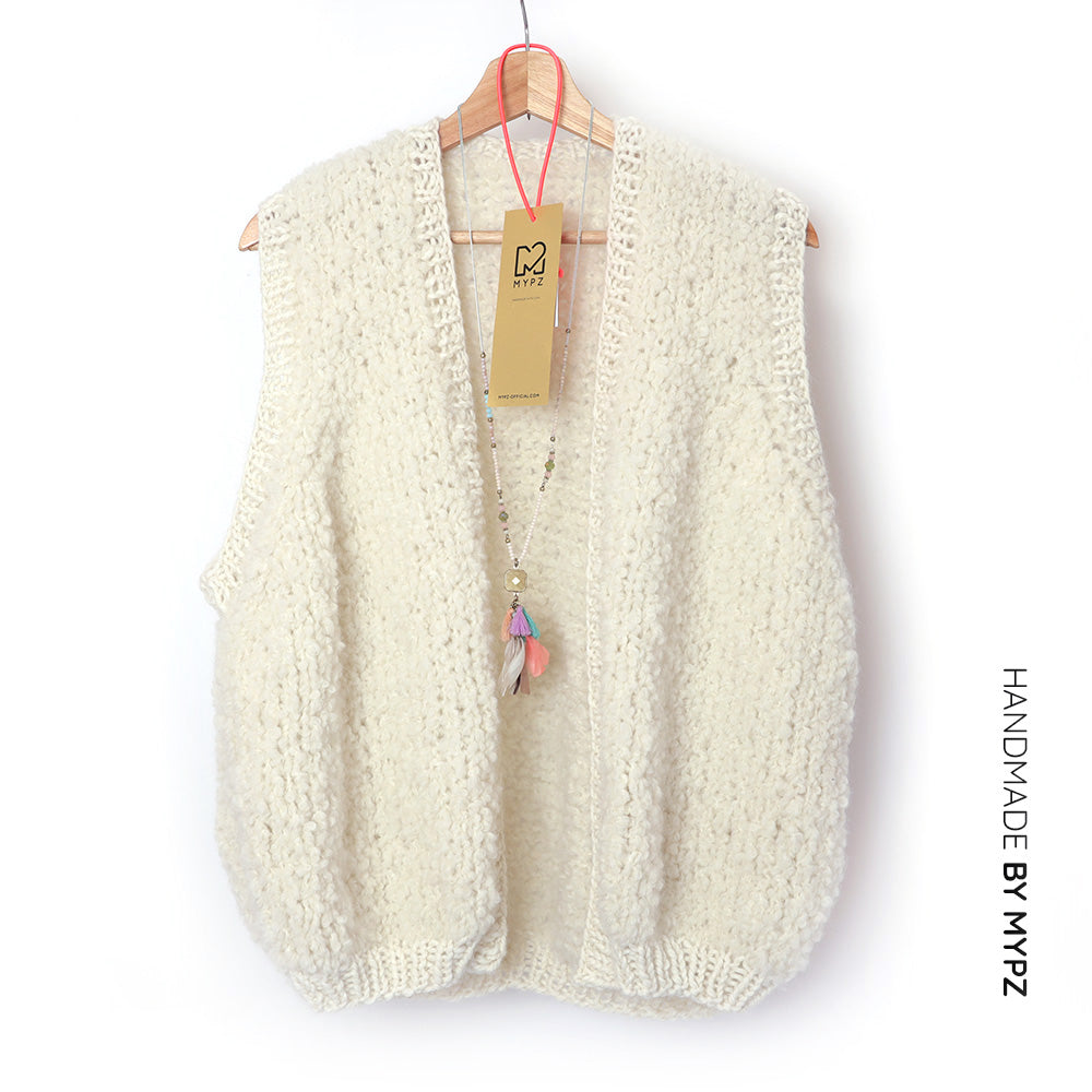 Knit pattern - MYPZ Chunky Teddy gilet Star No.10 (ENG-NL-DE)