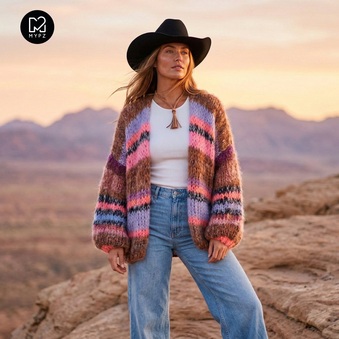 Knitting Kit – MYPZ Chunky Mohair Cardigan Tiger No.15 (ENG-NL-DE)