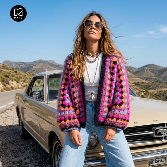 Virkkit – MYPZ Hexagon Mohair-kofta Wild (ENG-NL-DE)