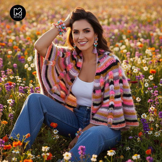 Crochet kit - MYPZ Boho shawl CROCHET ALONG (ENG-NL-DE-FR-ES)