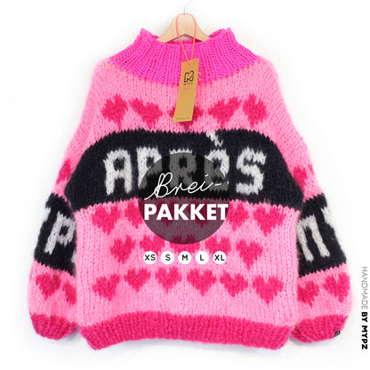 Knitting Kit – MYPZ Chunky Mohair Ski Love Pullover Pink No.9 (ENG-NL-DE)