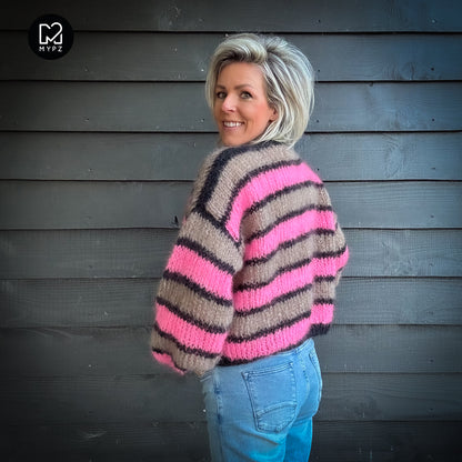 Knitting kit – MYPZ Short Light Mohair Cardigan Zumy No10 (ENG-NL-DE)