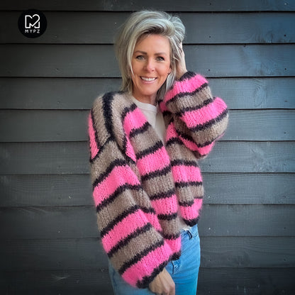 Knitting kit – MYPZ Short Light Mohair Cardigan Zumy No10 (ENG-NL-DE)