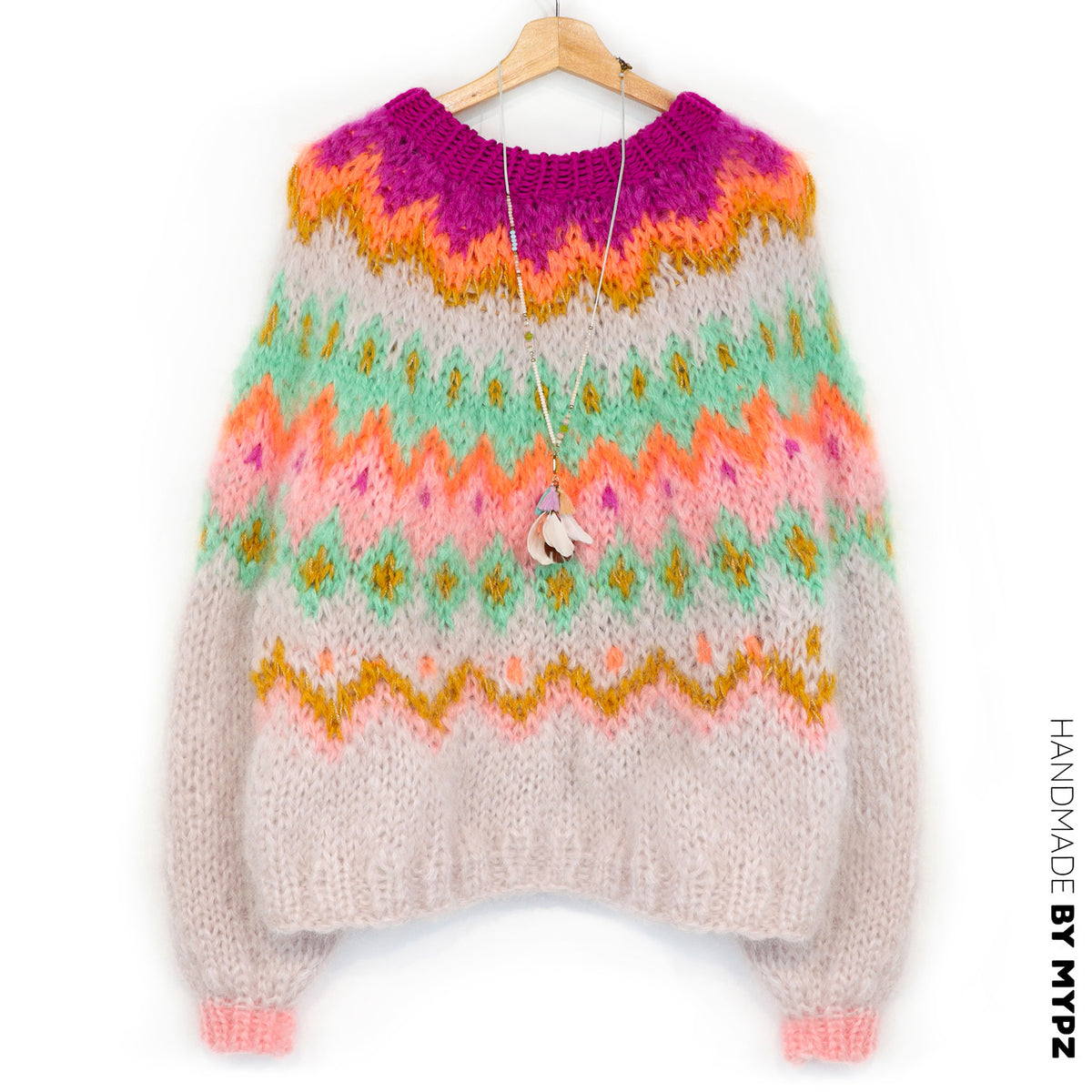 Stickmönster – MYPZ Chunky Topdown Mohair Pullover Snowberry No.12 (ENG-DE-NL-ES-FR-IT-DA-SV-NO)