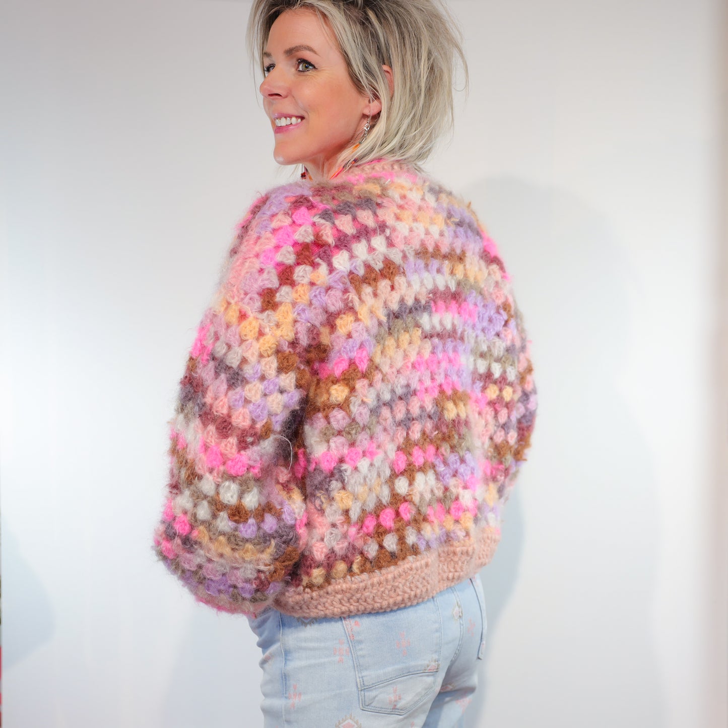 MYPZ Chunky Mohair Cardigan Pastel Bloom
