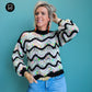 Wave Pullover Happy Black