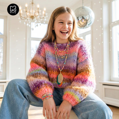 Knit pattern – MYPZ Chunky Mohair KIDS Pullover Fairy Fluff No12 (ENG-NL-DE)