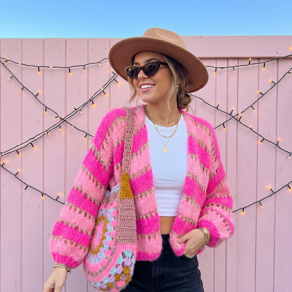 Stickpaket – MYPZ Light Alpaca Cardigan Neon Blush No.10 (ENG-NL-DE)