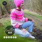 Knitting Kit – MYPZ top-down sweater Pink Hearts No6 (ENG-NL-DE)