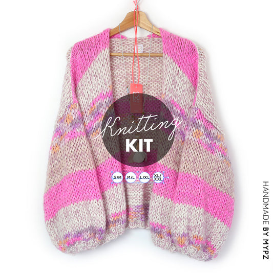 Knitting Kit – Chunky Alpaca Cardigan Amy-Rose No.12 (ENG-NL)