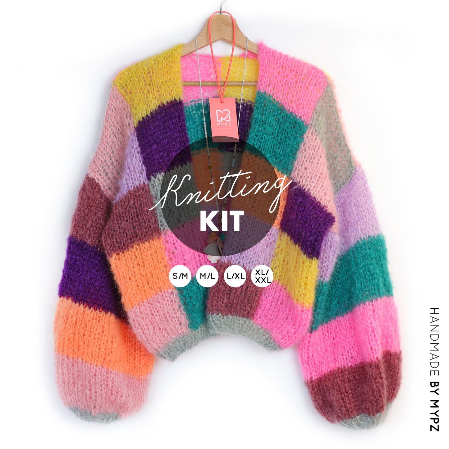 Knitting kit – MYPZ Short Light Mohair Cardigan Harper No10 (ENG-NL-DE)