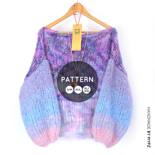 Knit pattern - MYPZ Basic Chunky Mohair Pullover Heliotrope No15 (ENG-NL-DE)