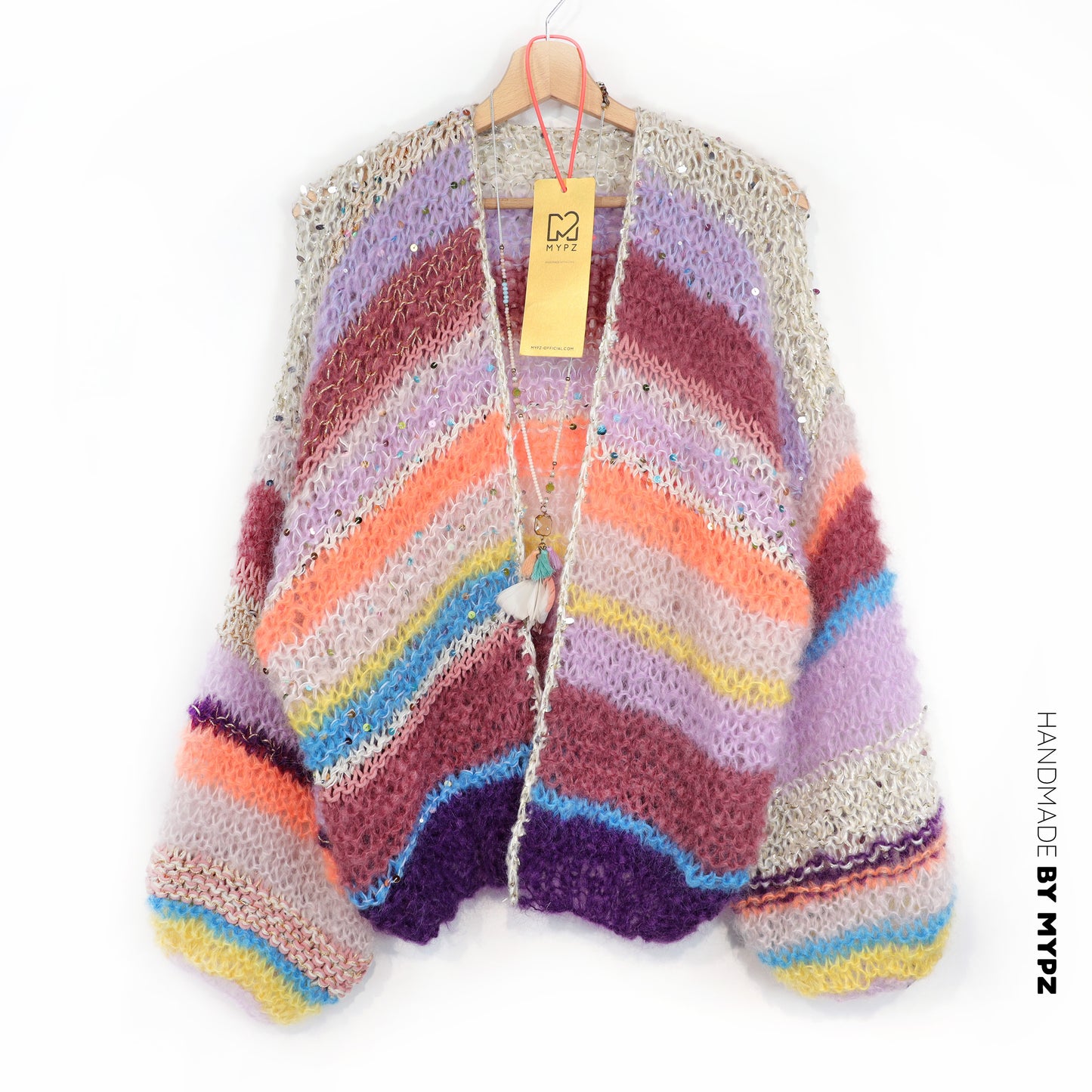 Light Mohair cardigan Mystic pastels