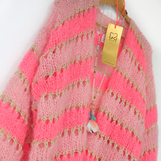 Stickpaket – MYPZ kort mohairkofta Light Cardigan Summerflow nr 10 (ENG-DE-NL-ES-FR-IT-DA-SV-NO)