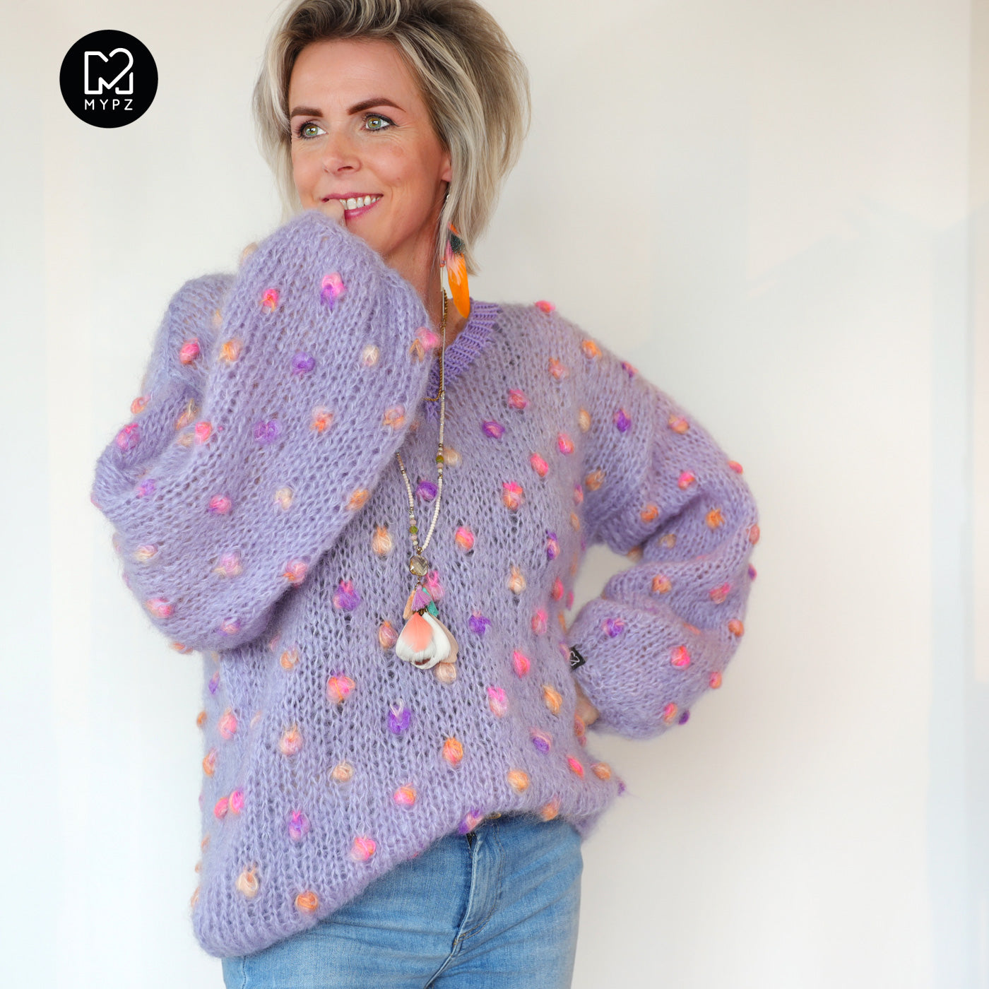 Knitting Kit – MYPZ Light Mohair Pullover Lavender no10 (ENG-NL)