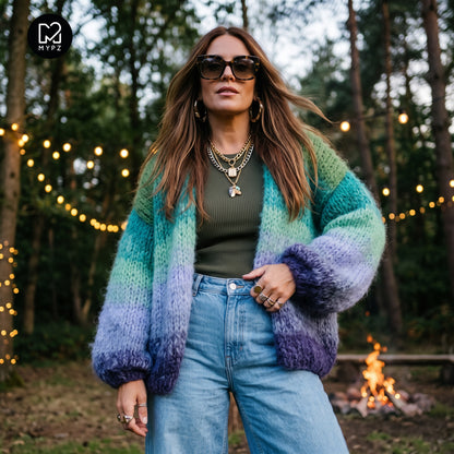 Stickmönster – MYPZ Chunky Mohair-kofta Mystic Lagoon nr 15 (ENG-DE-NL-ES-FR-IT-DA-SV-NO)
