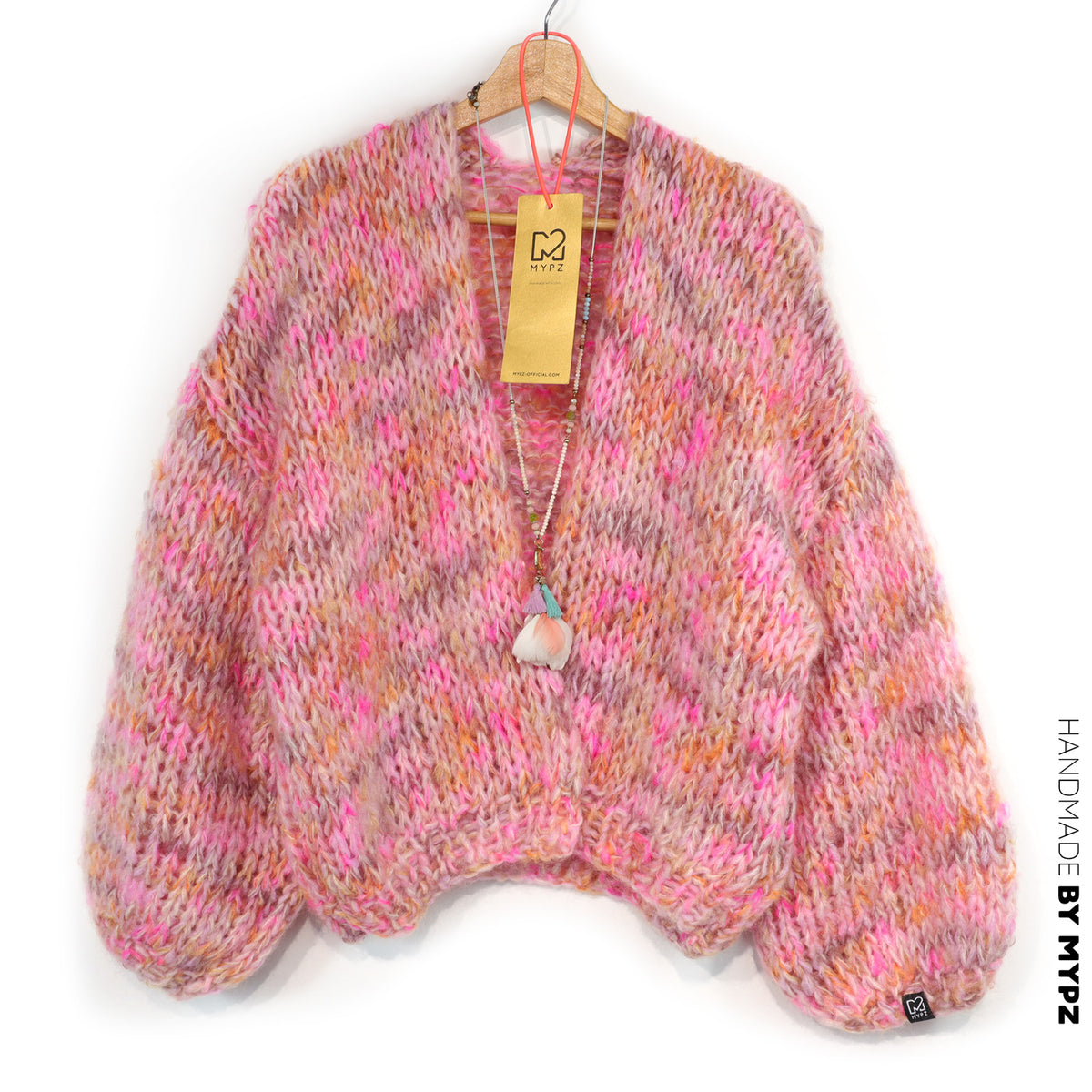 Stickmönster – MYPZ kort chunky-kofta i alpacka-mohair Pecan Dream nr 15 (ENG-DE-NL-ES-FR-IT-DA-SV-NO)