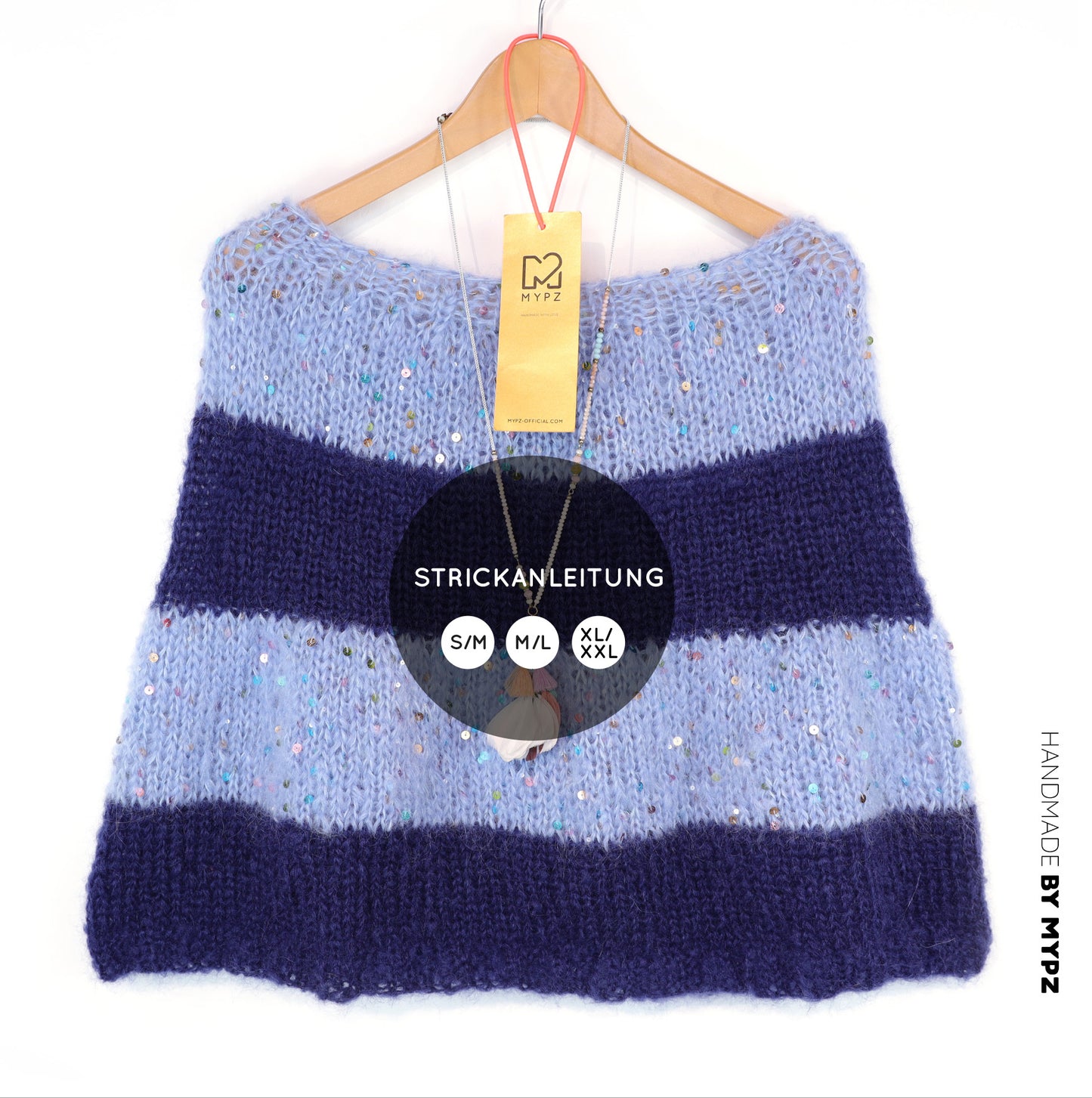 Knitting pattern – MYPZ Moonlight Sparkle Cape No8 (ENG-NL-DE)